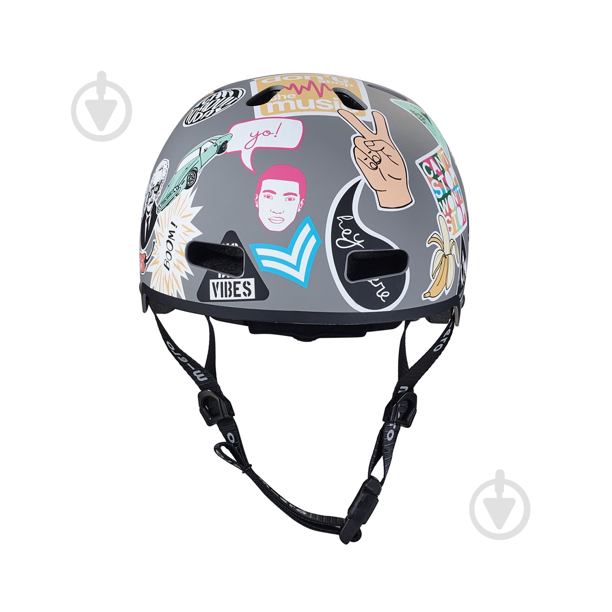 Шолом захисний Micro Mobillity Systems Micro ABS sticker AC2120BX р. M сірий - фото 4