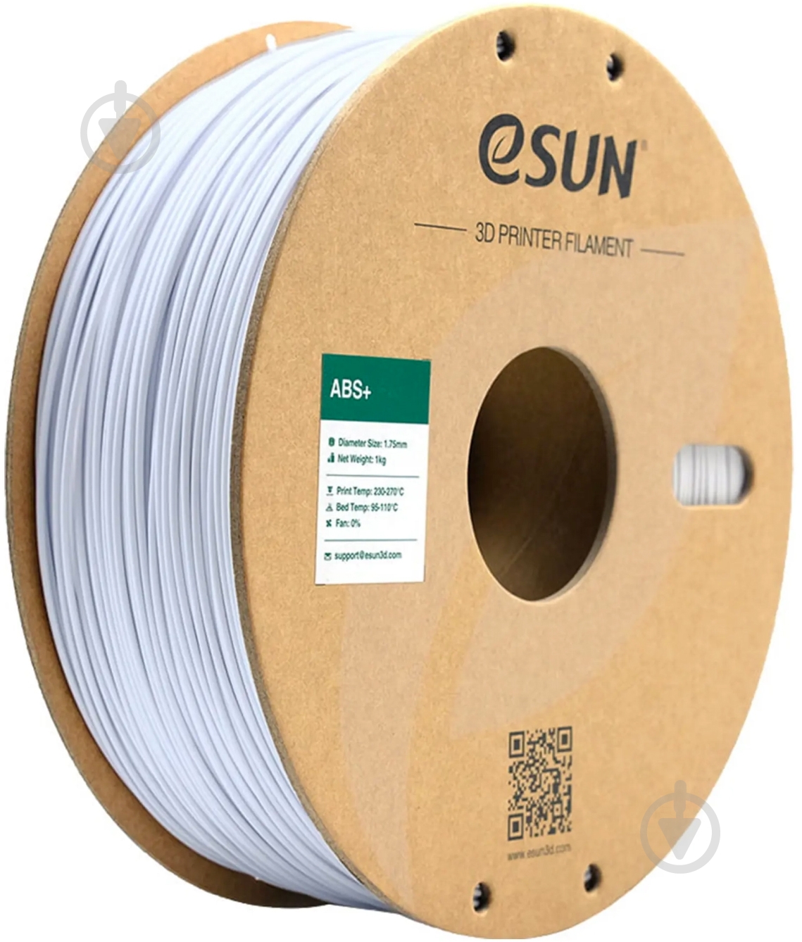 Пластик для 3D-принтера Esun ABS Plus Filament 1 кг 1.75 мм холодний білий (ABS+175CW1) - фото 2 Пластик для 3D-принтера Esun ABS Plus Filament 1 кг 1.75 мм холодний білий (ABS+175CW1) - фото 2