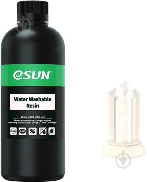 Смола фотополимерная Esun Water Washable Resin 1кг, прозрачный (WATER-T1) - фото 1 Смола фотополимерная Esun Water Washable Resin 1кг, прозрачный (WATER-T1) - фото 1