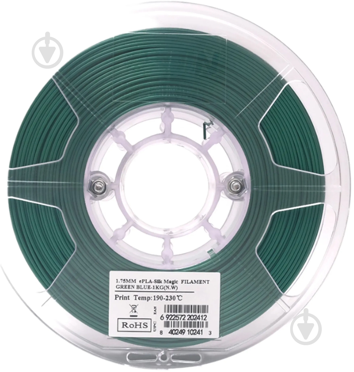 Пластик для 3D-принтера Esun ePLA-Silk Magic Filament 1 кг 1.75 мм зелено-синий (S-MAGIC175GU1) - фото 3 Пластик для 3D-принтера Esun ePLA-Silk Magic Filament 1 кг 1.75 мм зелено-синий (S-MAGIC175GU1) - фото 3