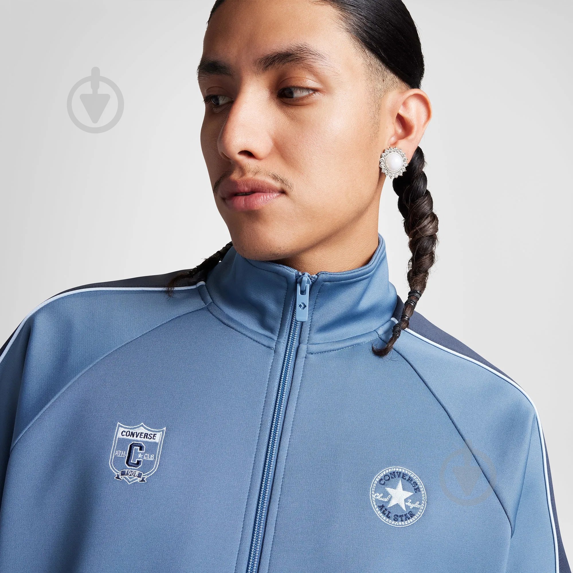 Джемпер Converse RETRO CHUCK TRACK JACKET 10027327-480 р.L синий - фото 3