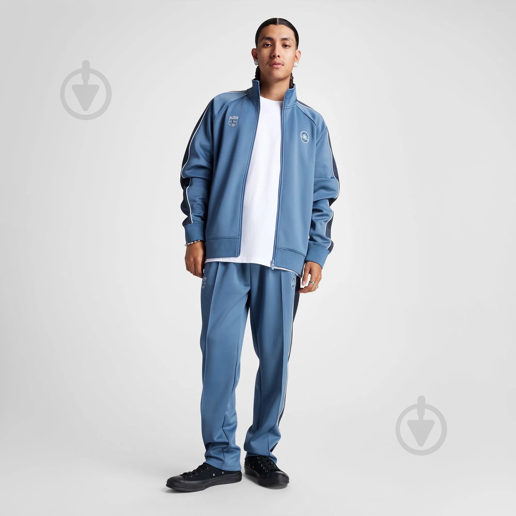 Джемпер Converse RETRO CHUCK TRACK JACKET 10027327-480 р.L синий - фото 4