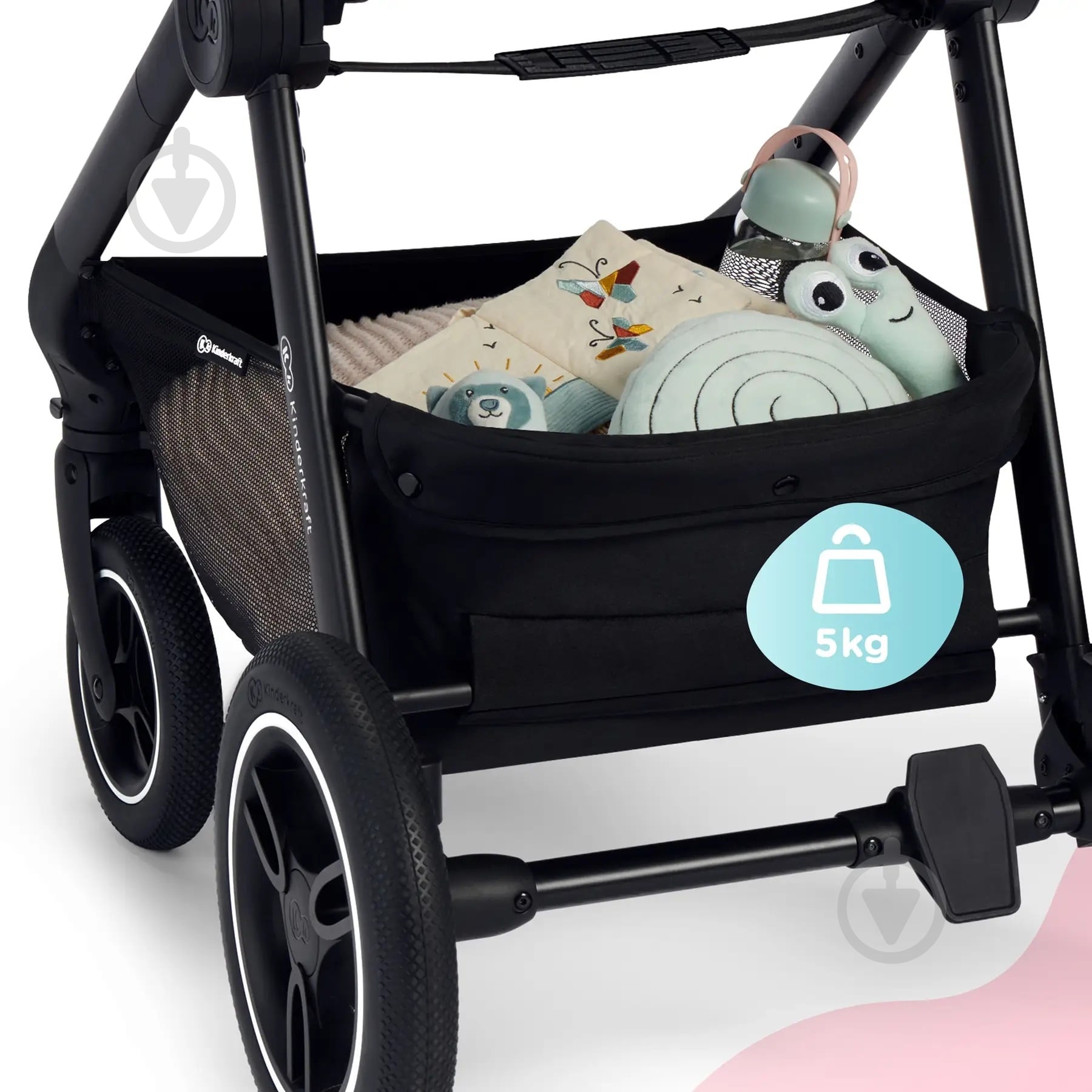 Коляска универсальная 2 в 1 Kinderkraft Everyday Black (KSEVER00BLK2000) - фото 7 Коляска универсальная 2 в 1 Kinderkraft Everyday Black (KSEVER00BLK2000) - фото 7