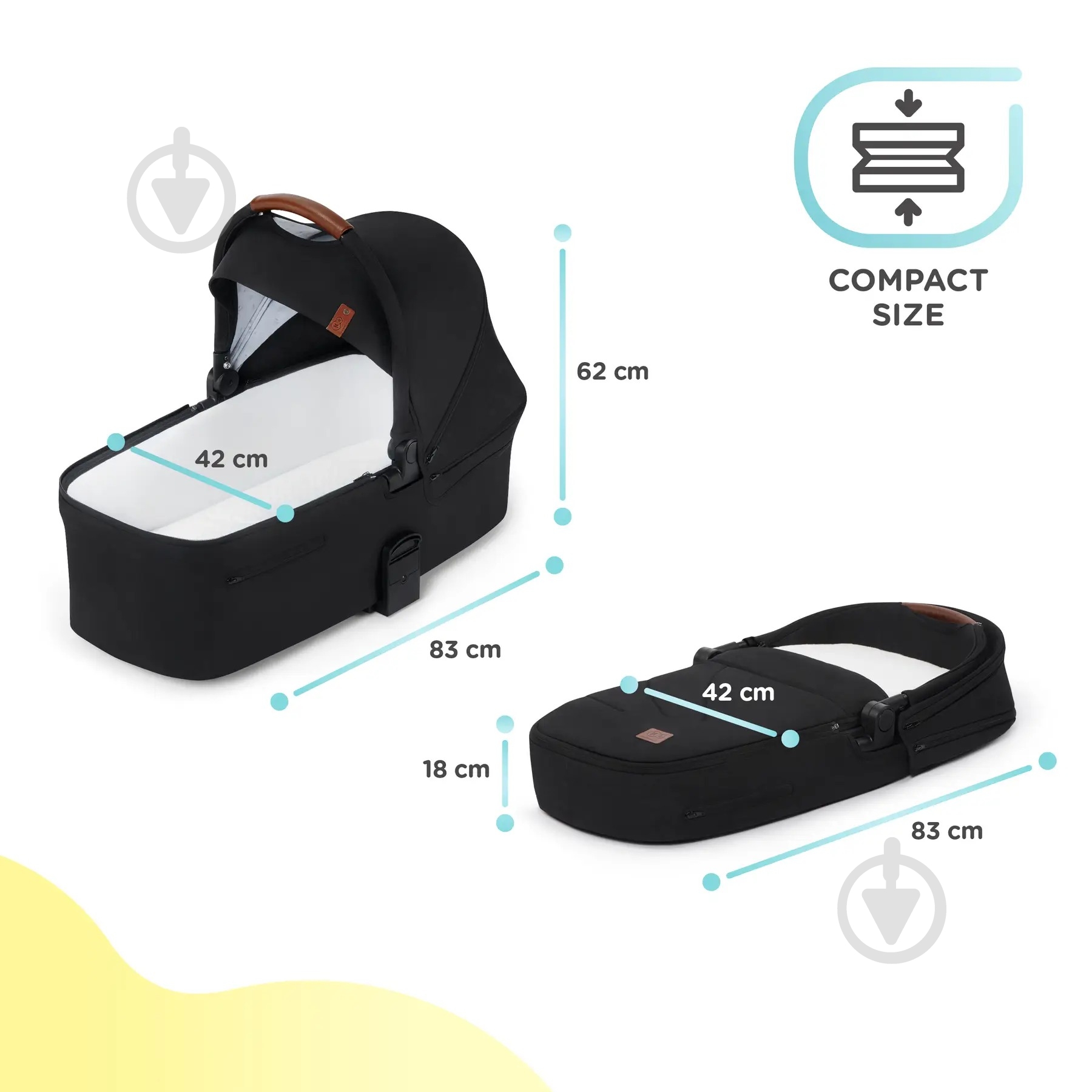 Коляска универсальная 2 в 1 Kinderkraft Everyday Black (KSEVER00BLK2000) - фото 8 Коляска универсальная 2 в 1 Kinderkraft Everyday Black (KSEVER00BLK2000) - фото 8