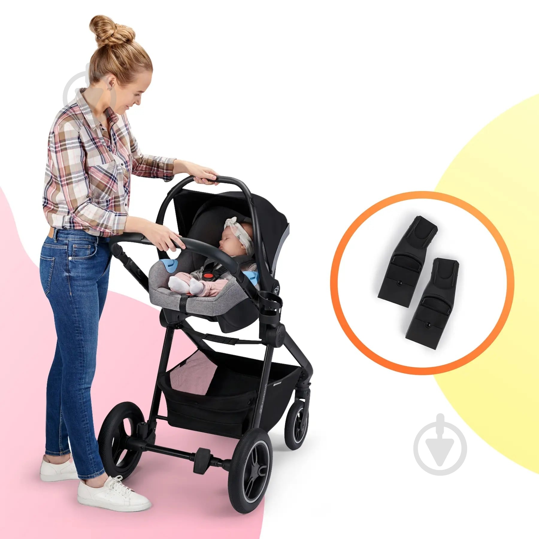Коляска универсальная 2 в 1 Kinderkraft Everyday Black (KSEVER00BLK2000) - фото 12 Коляска универсальная 2 в 1 Kinderkraft Everyday Black (KSEVER00BLK2000) - фото 12