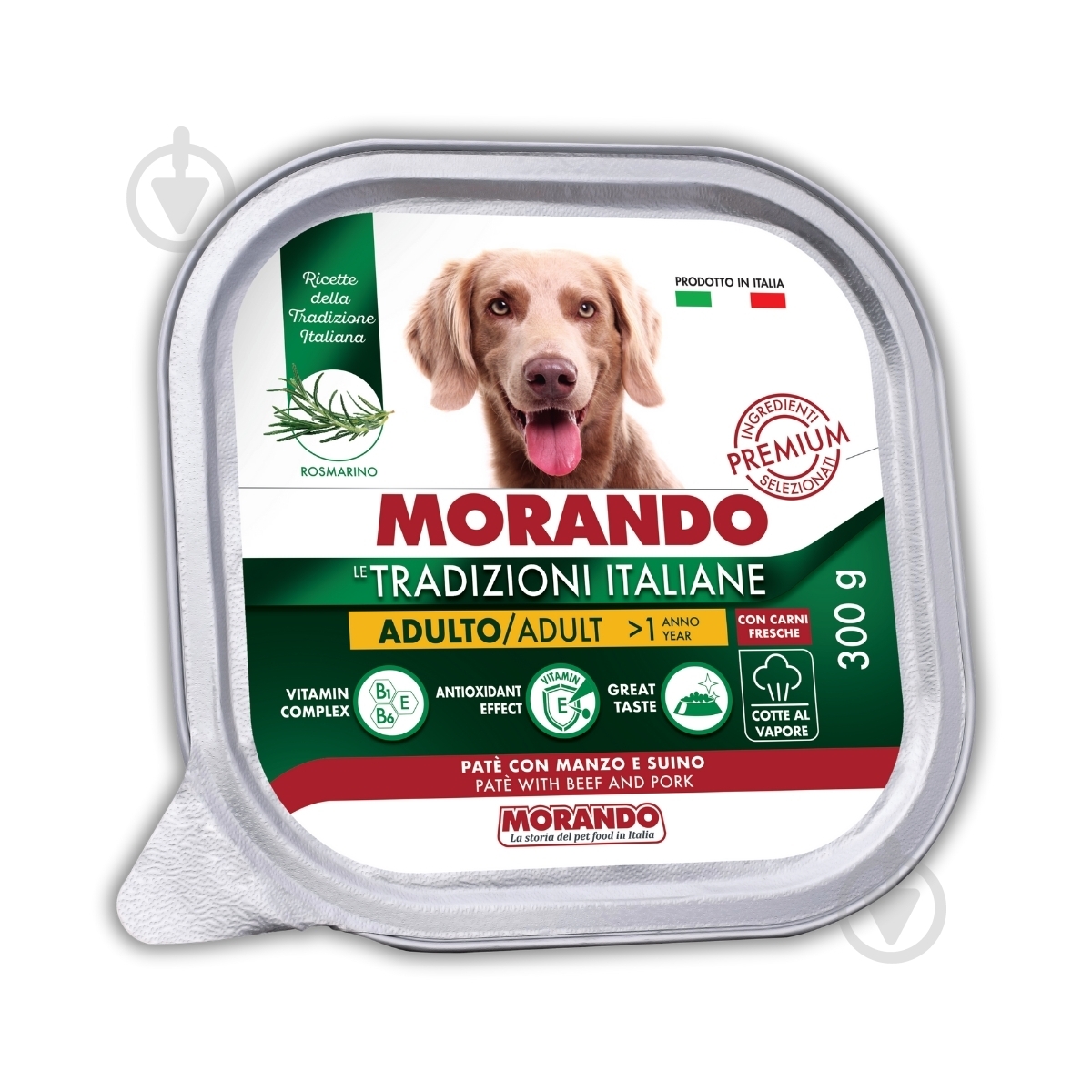 Корм вологий Morando Tradizioni для собак паштет із яловичиною та свининою 300 г - фото 1 Корм вологий Morando Tradizioni для собак паштет із яловичиною та свининою 300 г - фото 1