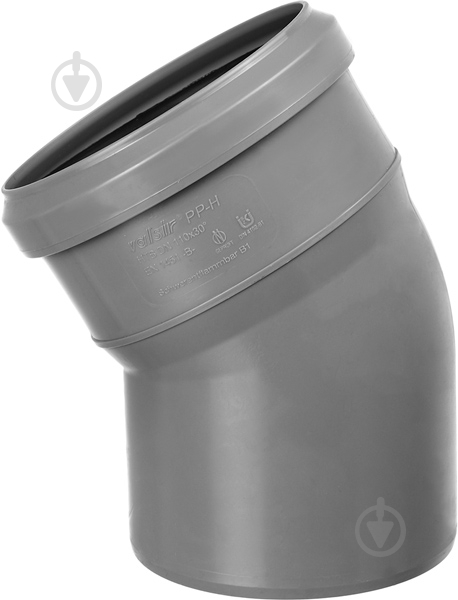 Колено канализационное Valsir ПП d100x30° 504051 - фото 1 Колено канализационное Valsir ПП d100x30° 504051 - фото 1