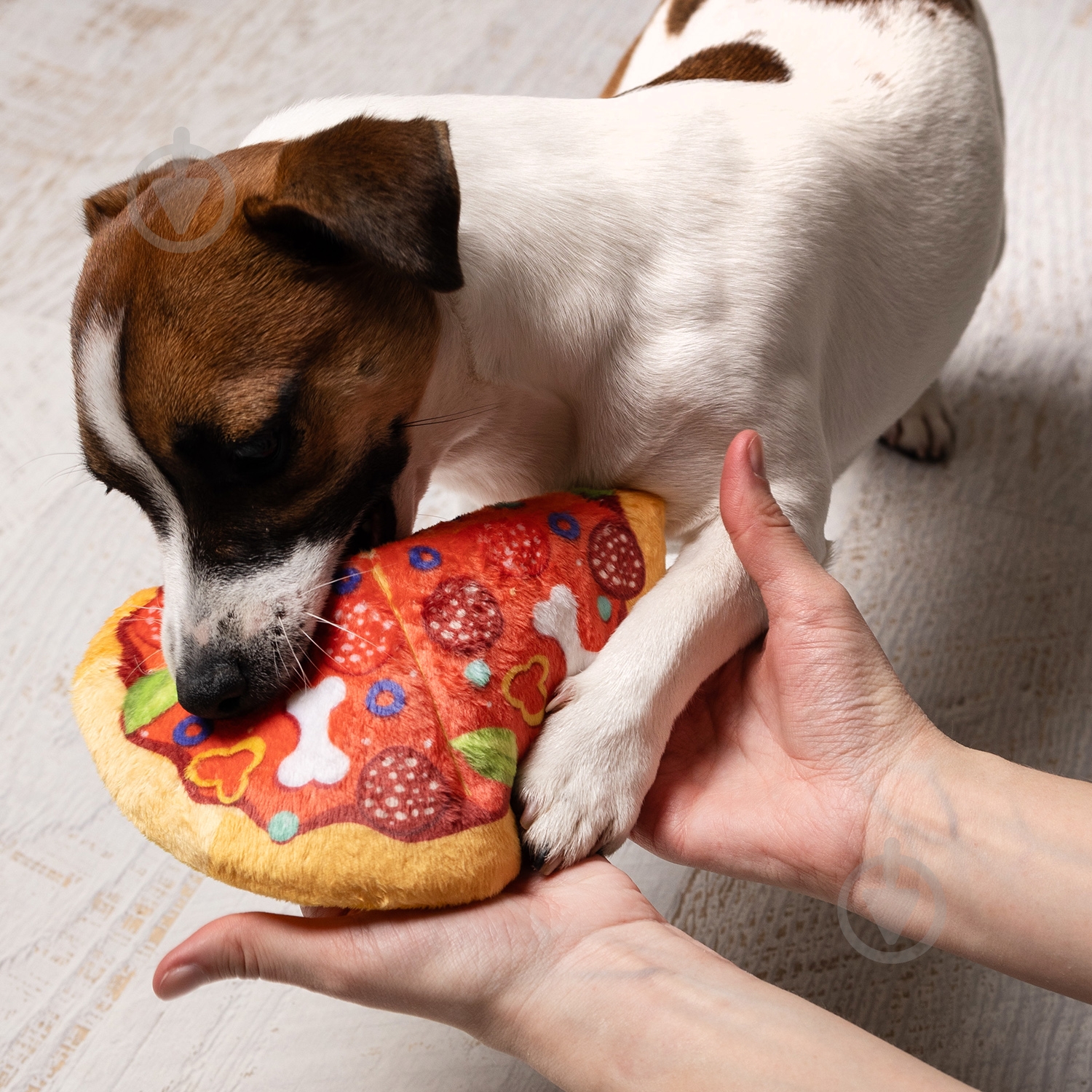 Игрушка для собак Fanny Animals Пицца с пищалкой 19 см МС 160401-13 - фото 8