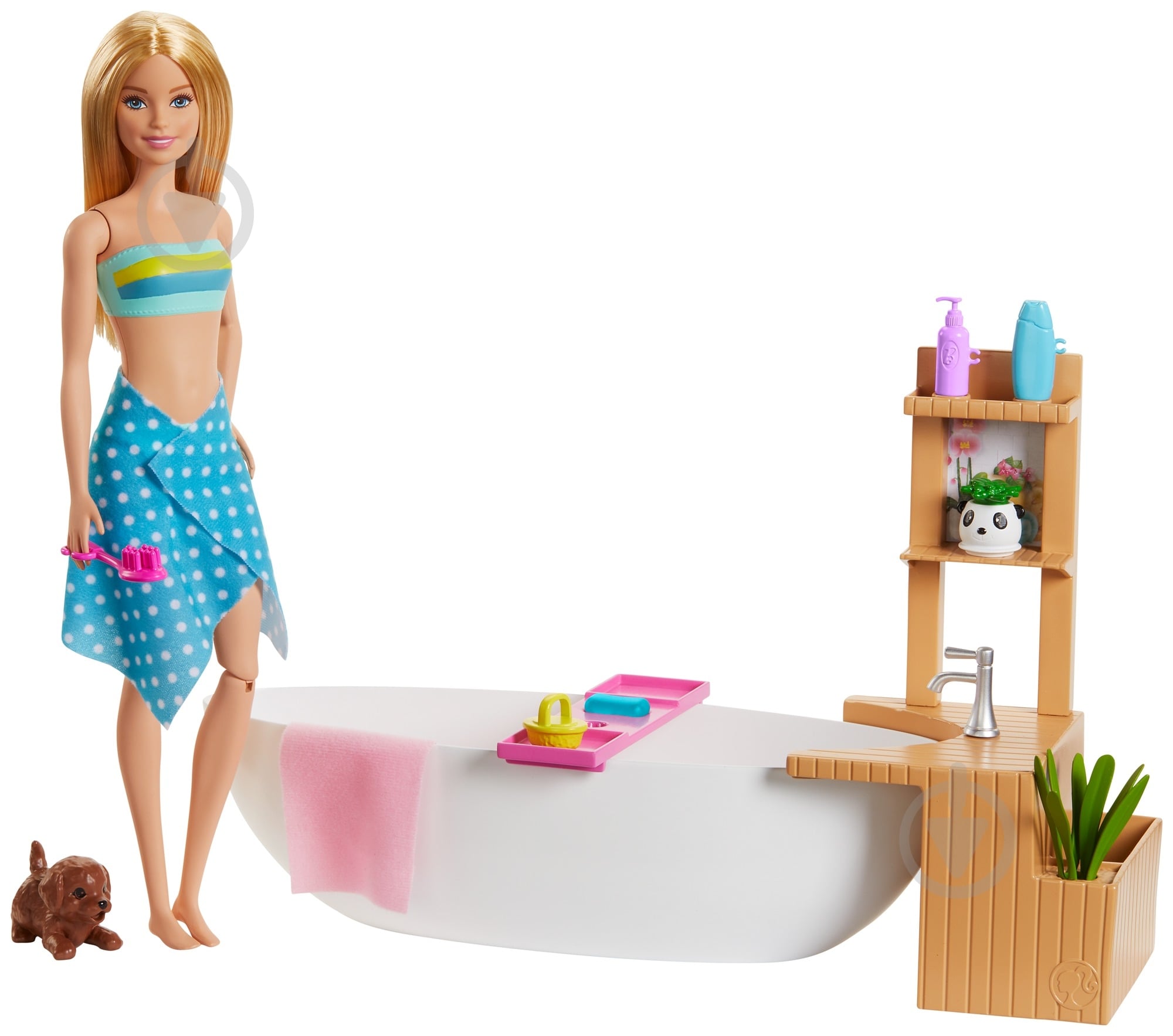 Игровой набор Barbie Ванная комната GJN32 - фото 1