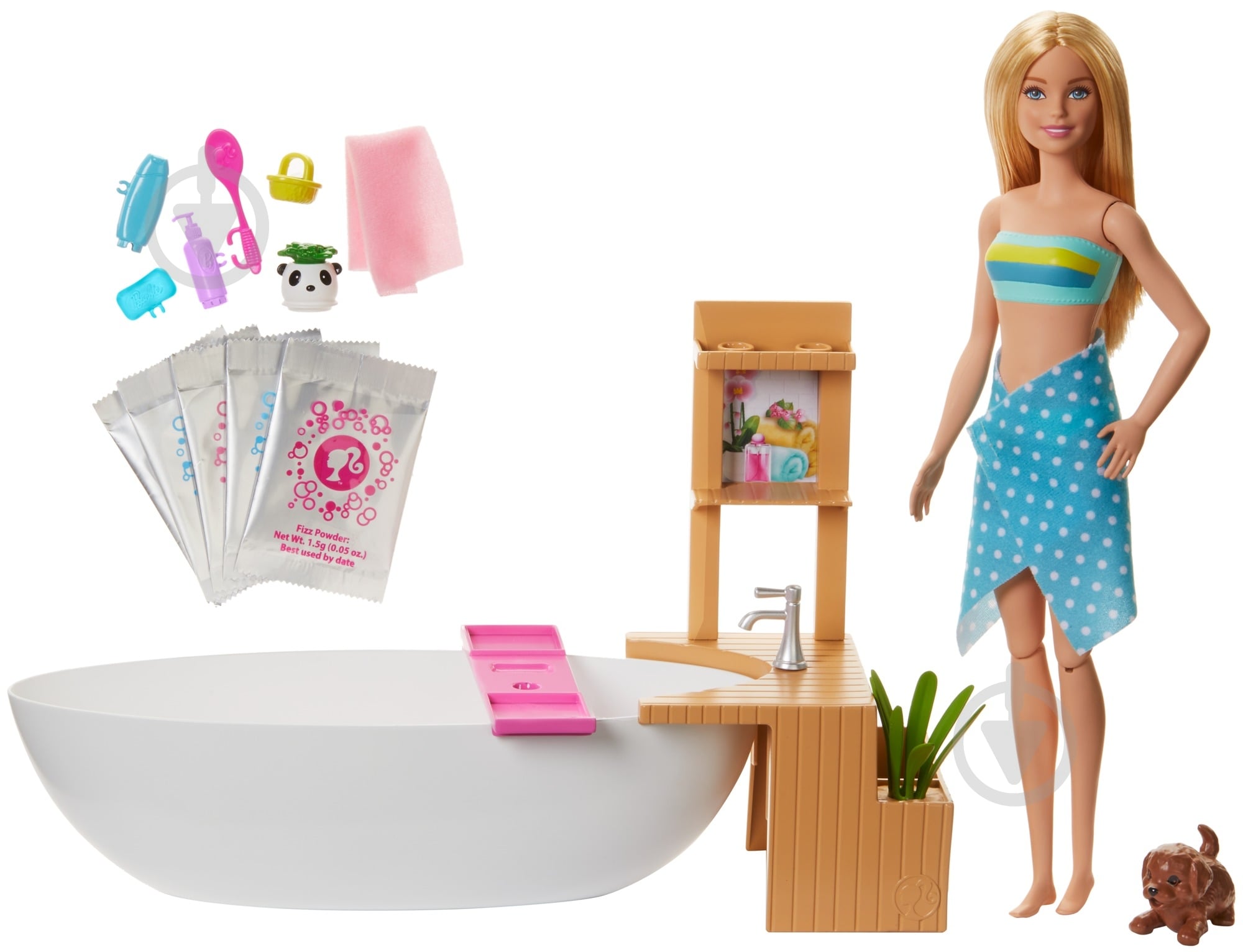 Игровой набор Barbie Ванная комната GJN32 - фото 3
