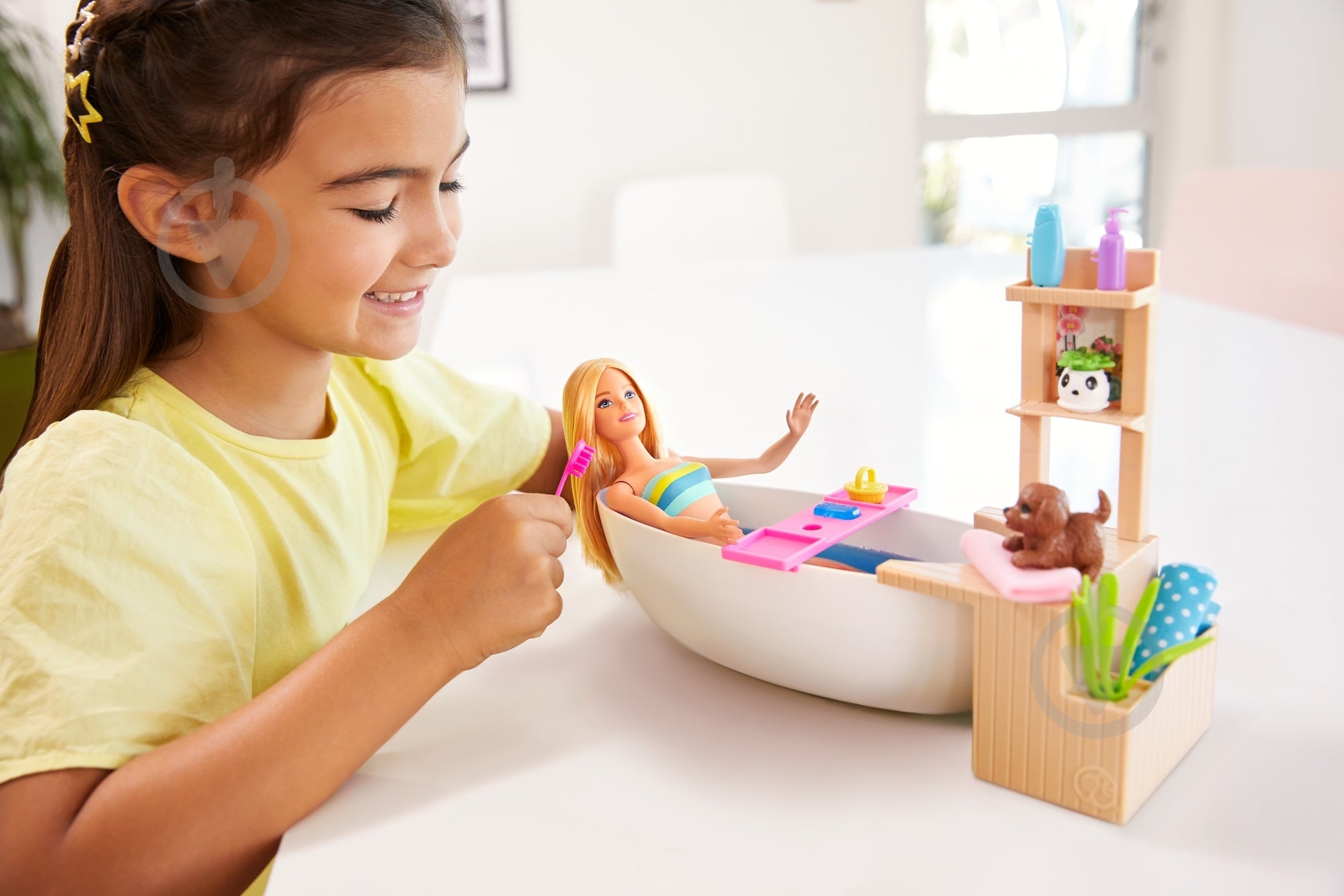 Игровой набор Barbie Ванная комната GJN32 - фото 2