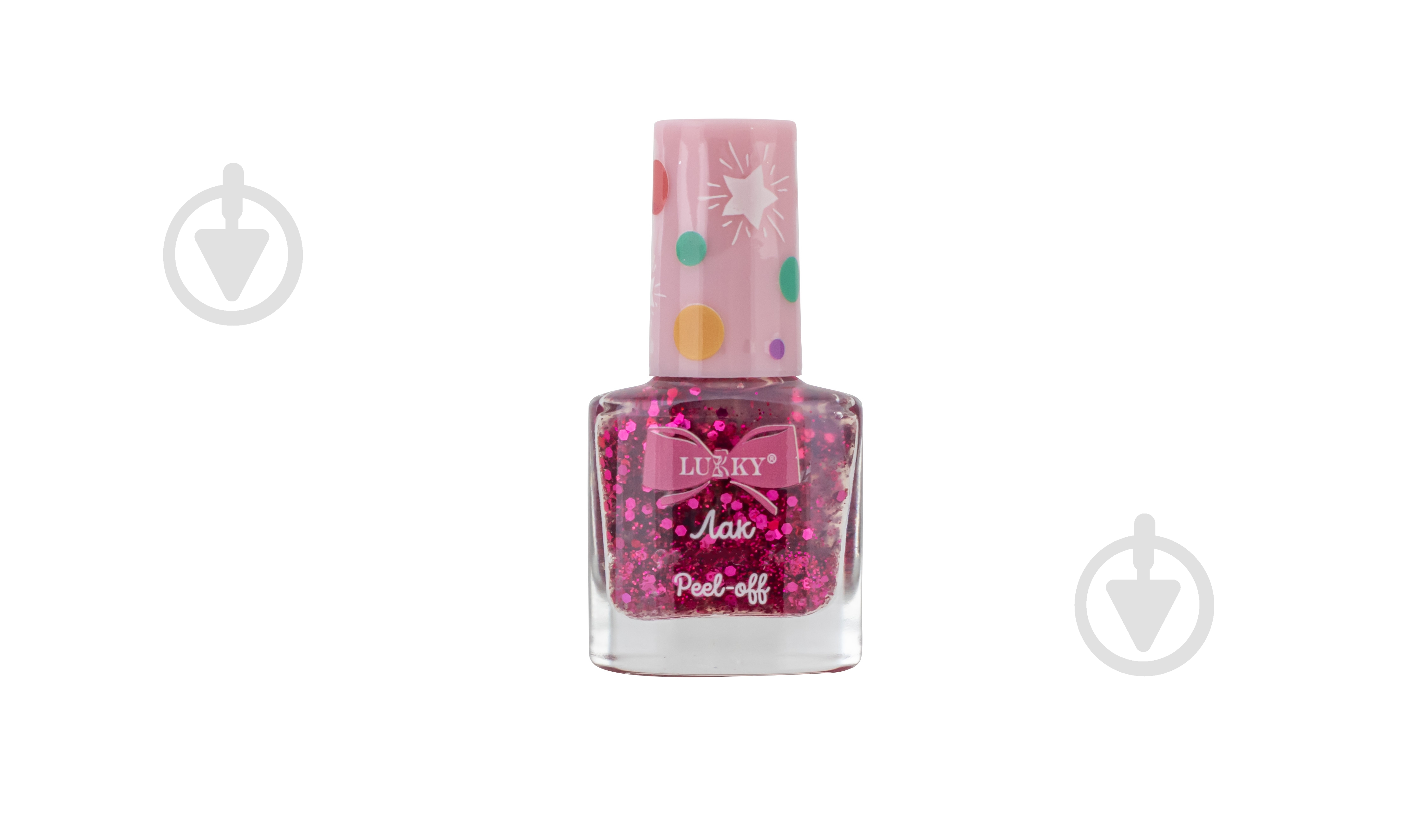 Лак для ногтей Lukky Конфетти с блестками фуксия T22761 - фото 2