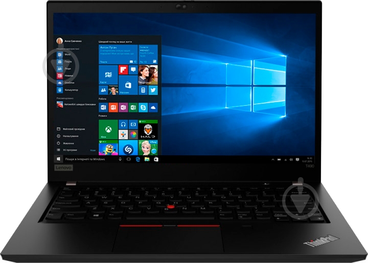 Ноутбук Lenovo ThinkPad T490 14" (20N2000CRT) black - фото 1