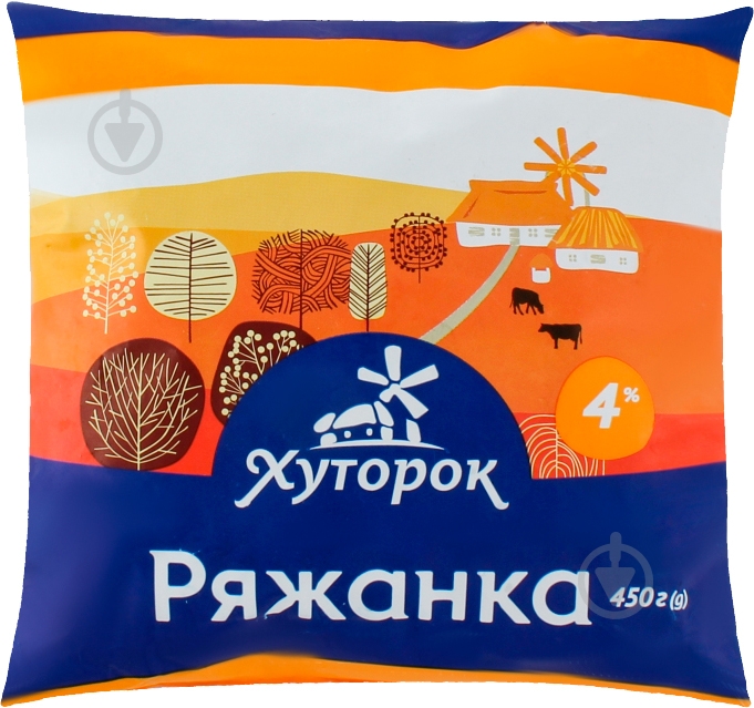 Ряженка ТМ Хуторок 4% 450 г (4820044751081) - фото 1 Ряженка ТМ Хуторок 4% 450 г (4820044751081) - фото 1