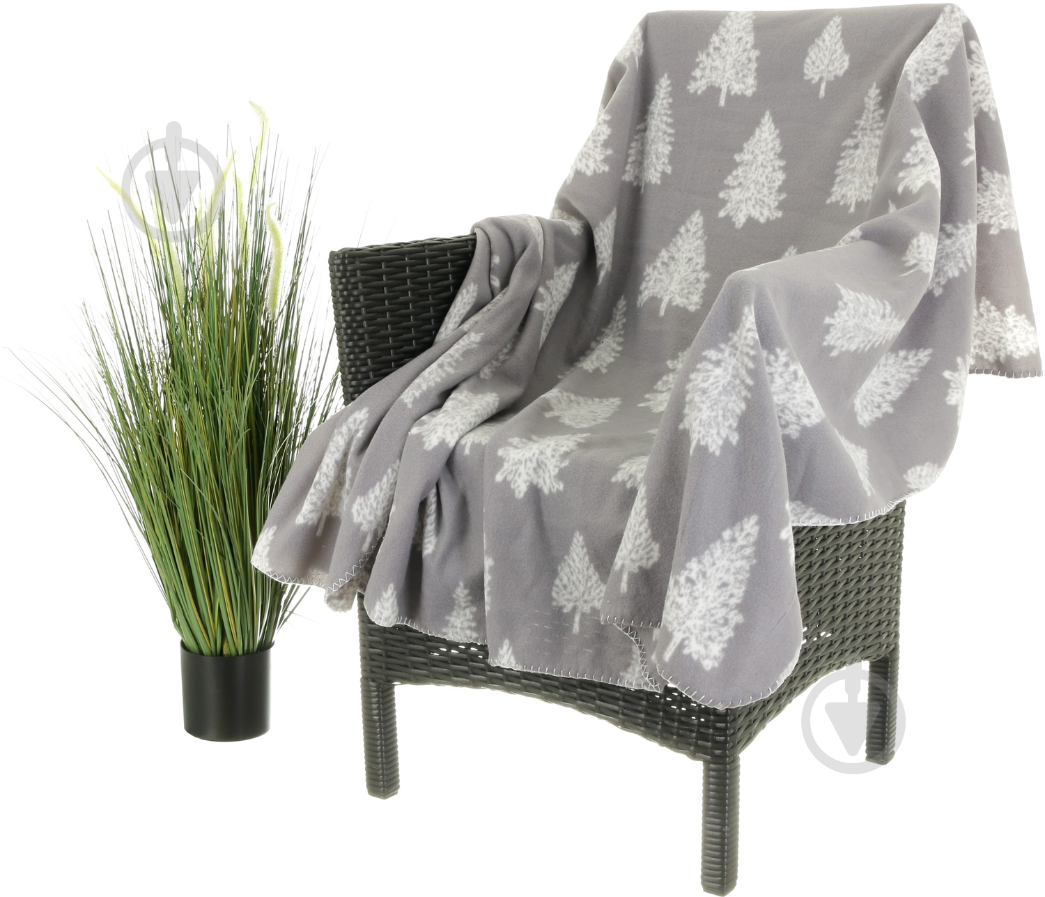 Плед NY Trees 125x150 см серый Luna - фото 1 Плед NY Trees 125x150 см серый Luna - фото 1