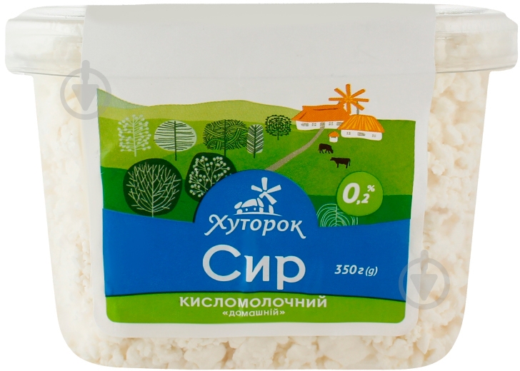 Сыр ТМ Хуторок кисломолочный 0.2% Домашний 350 г - фото 1 Сыр ТМ Хуторок кисломолочный 0.2% Домашний 350 г - фото 1
