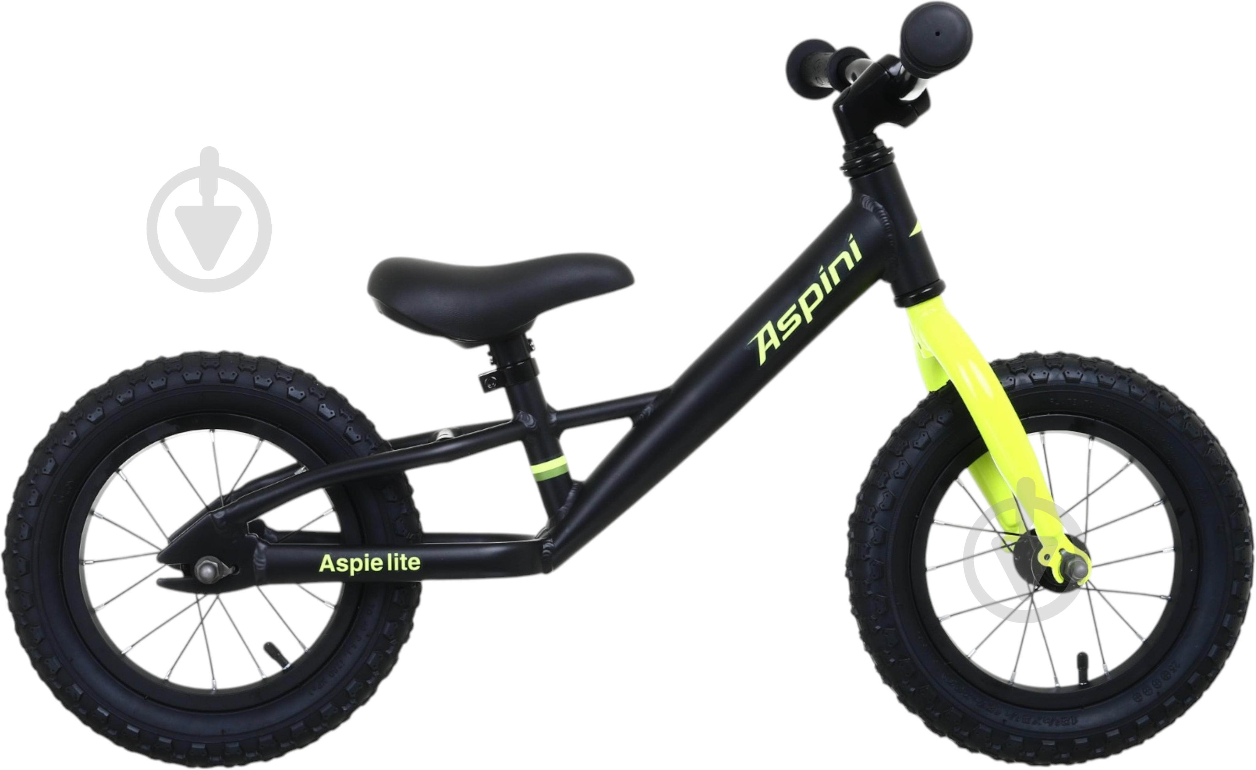 Велосипед 12" 6" (15 см) Aspie lite ASP12L-BK черный - фото 1