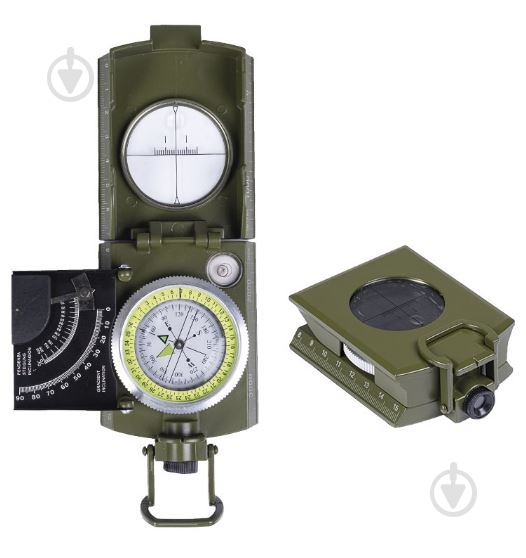 Компас Mil-Tec с инклинометром, 1:25 000, алюминий - фото 2