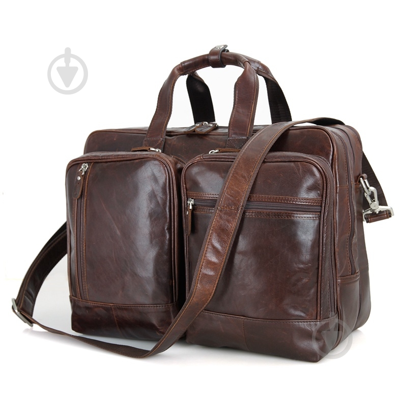 Сумка мужская для документов Tiding Bag 7343C коричневый - фото 1
