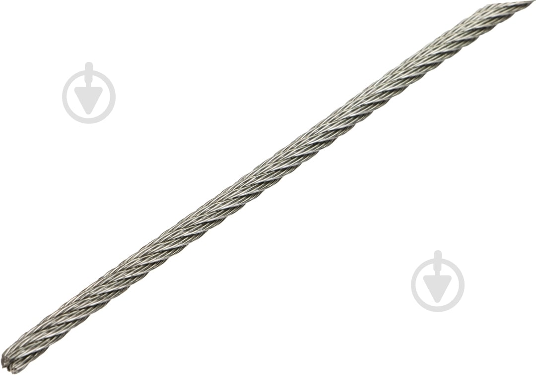 Трос нержавеющий (7х7) А4 D=5 мм на метраж пог. м DIN 3055 - фото 1