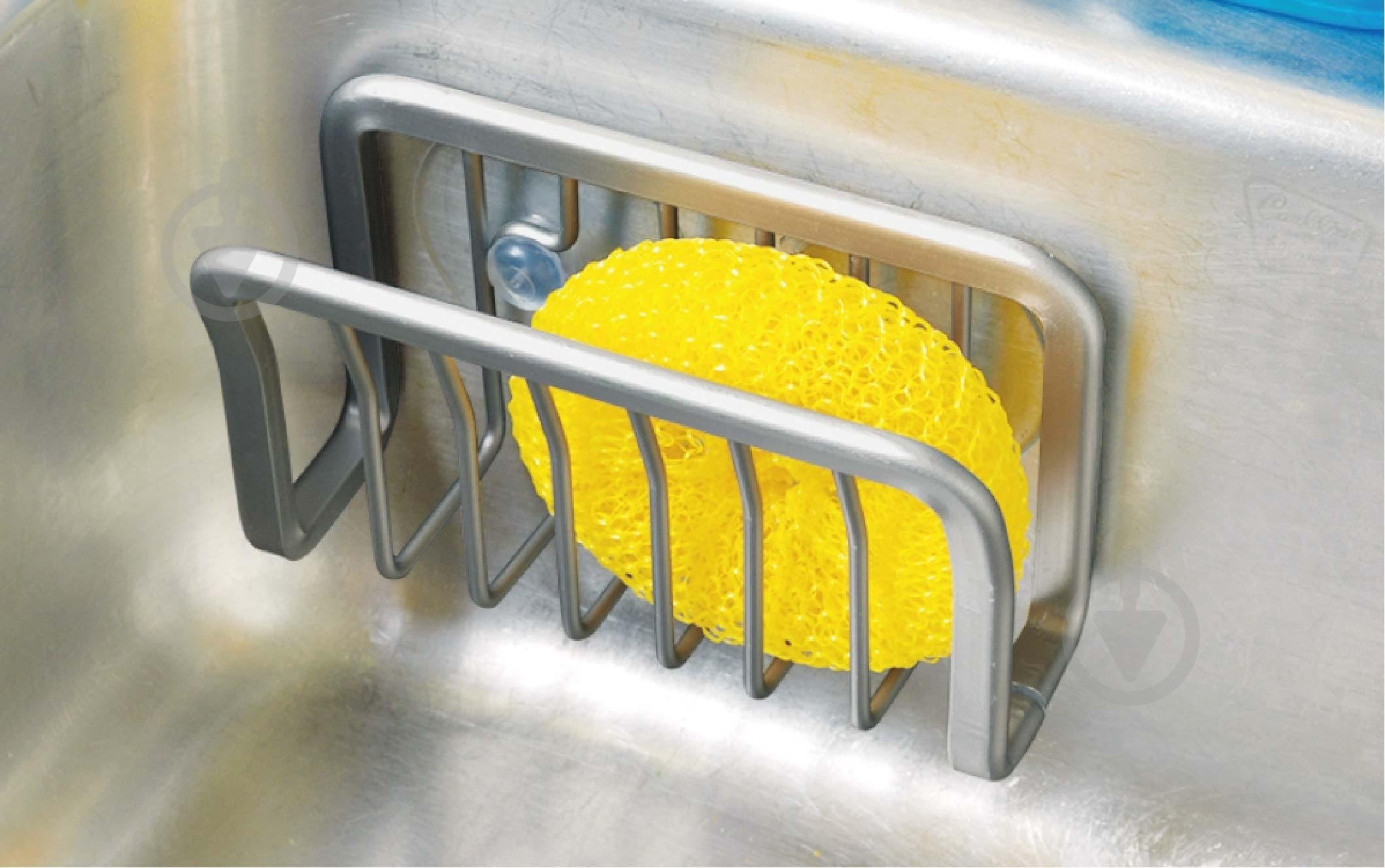 Органайзер для губки Flamberg Premium Sinky 15x5,2x8,4 см серый S-E804278P - фото 7 Органайзер для губки Flamberg Premium Sinky 15x5,2x8,4 см серый S-E804278P - фото 7