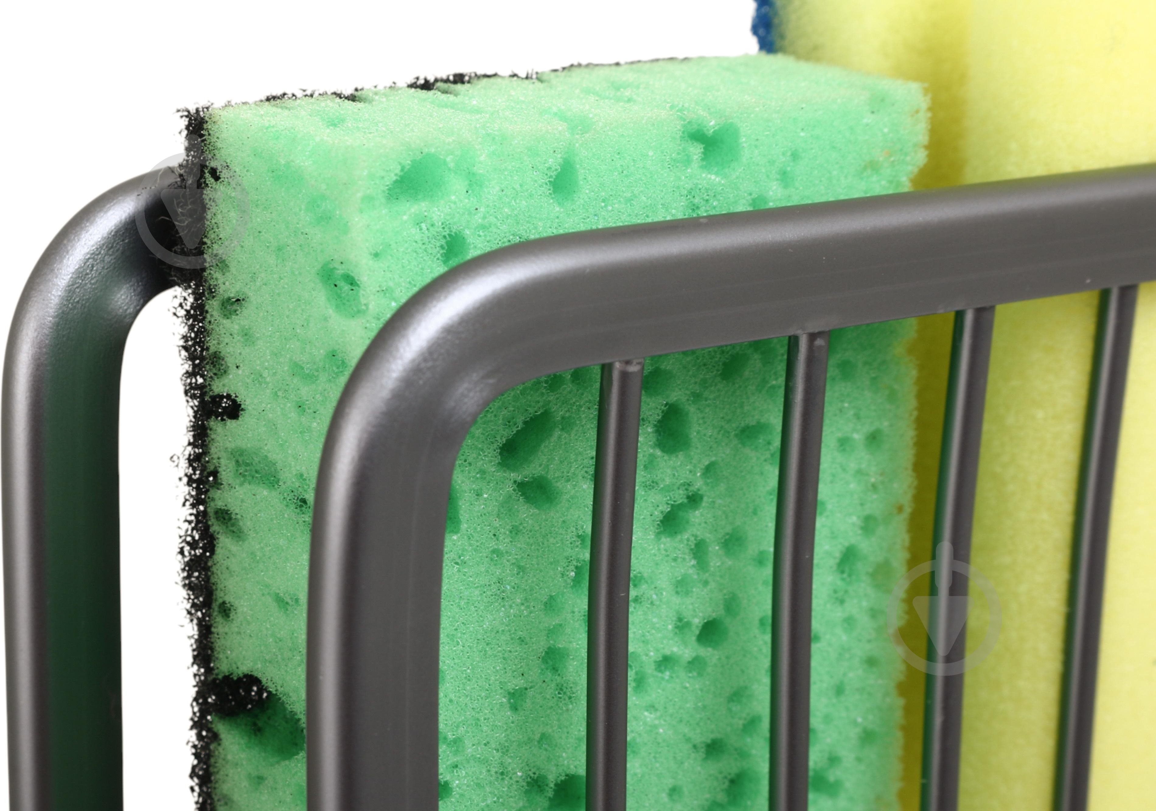 Органайзер для губки Flamberg Premium Sinky 15x5,2x8,4 см серый S-E804278P - фото 6 Органайзер для губки Flamberg Premium Sinky 15x5,2x8,4 см серый S-E804278P - фото 6