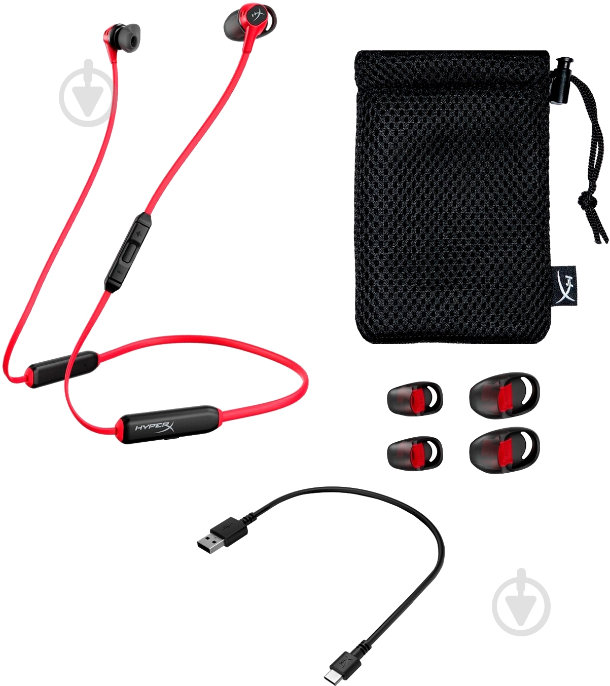 Гарнитура игровая HyperX Cloud Buds red/black (HEBBXX-MC-RD/G) - фото 7