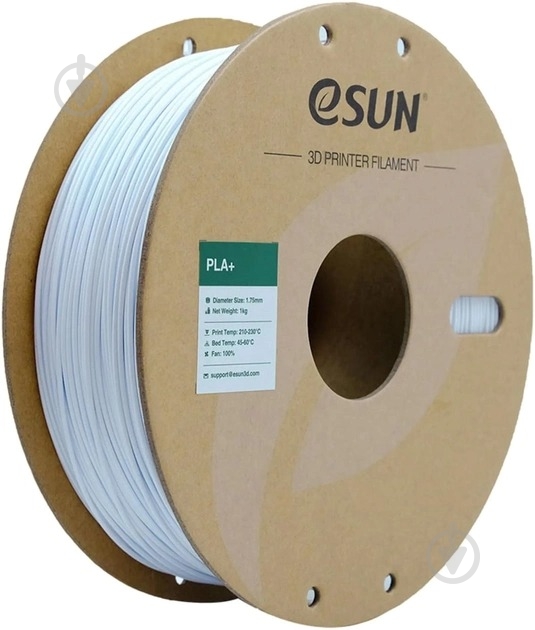 Пластик для 3D-принтера Esun PLA Plus Filament 1кг 1.75 мм холодный белый (PLA+175CW1) - фото 1 Пластик для 3D-принтера Esun PLA Plus Filament 1кг 1.75 мм холодный белый (PLA+175CW1) - фото 1