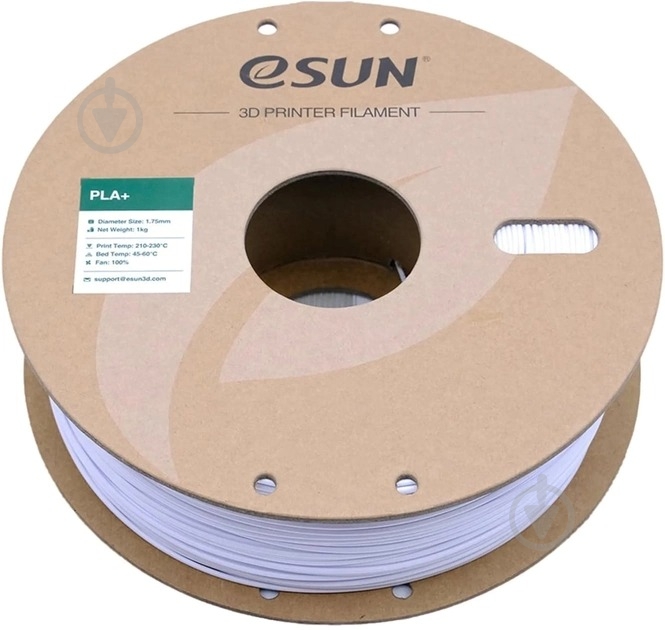 Пластик для 3D-принтера Esun PLA Plus Filament 1кг 1.75 мм холодный белый (PLA+175CW1) - фото 2 Пластик для 3D-принтера Esun PLA Plus Filament 1кг 1.75 мм холодный белый (PLA+175CW1) - фото 2
