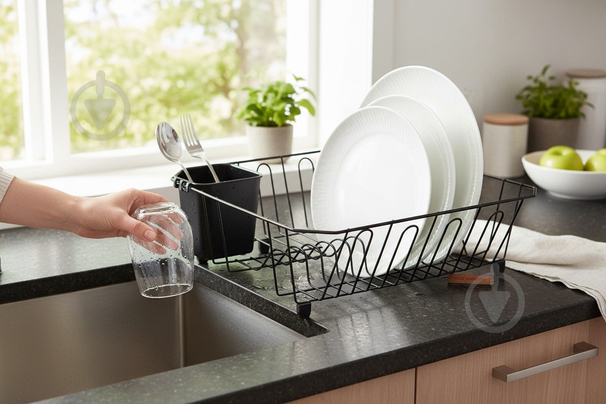 Сушилка для посуды Flamberg Premium Civico 36,5x32,5x11,5 см черный - фото 6 Сушилка для посуды Flamberg Premium Civico 36,5x32,5x11,5 см черный - фото 6
