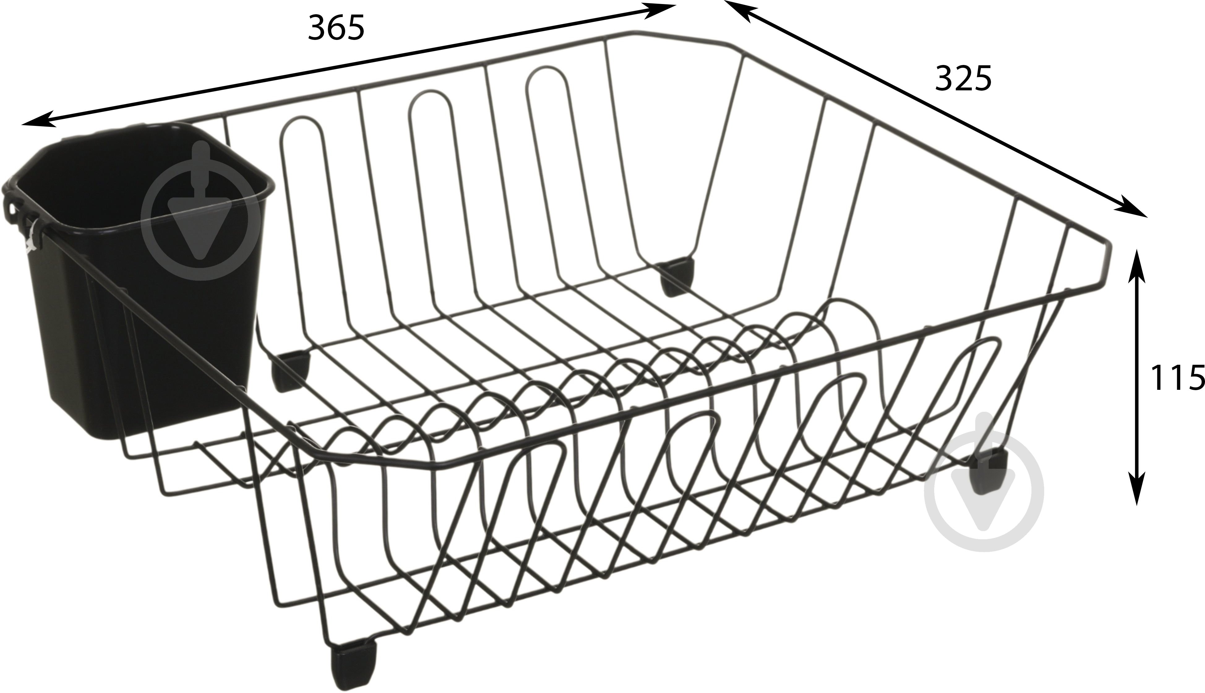 Сушилка для посуды Flamberg Premium Civico 36,5x32,5x11,5 см черный - фото 2 Сушилка для посуды Flamberg Premium Civico 36,5x32,5x11,5 см черный - фото 2