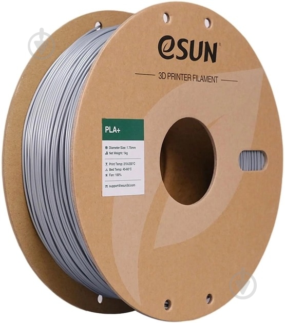 Пластик для 3D-принтера Esun PLA Plus Filament 1кг 1.75 мм серебряный (PLA+175S1) - фото 1 Пластик для 3D-принтера Esun PLA Plus Filament 1кг 1.75 мм серебряный (PLA+175S1) - фото 1