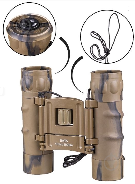Бинокль Mil-Tec 10X25 GEN II DESERT - фото 4