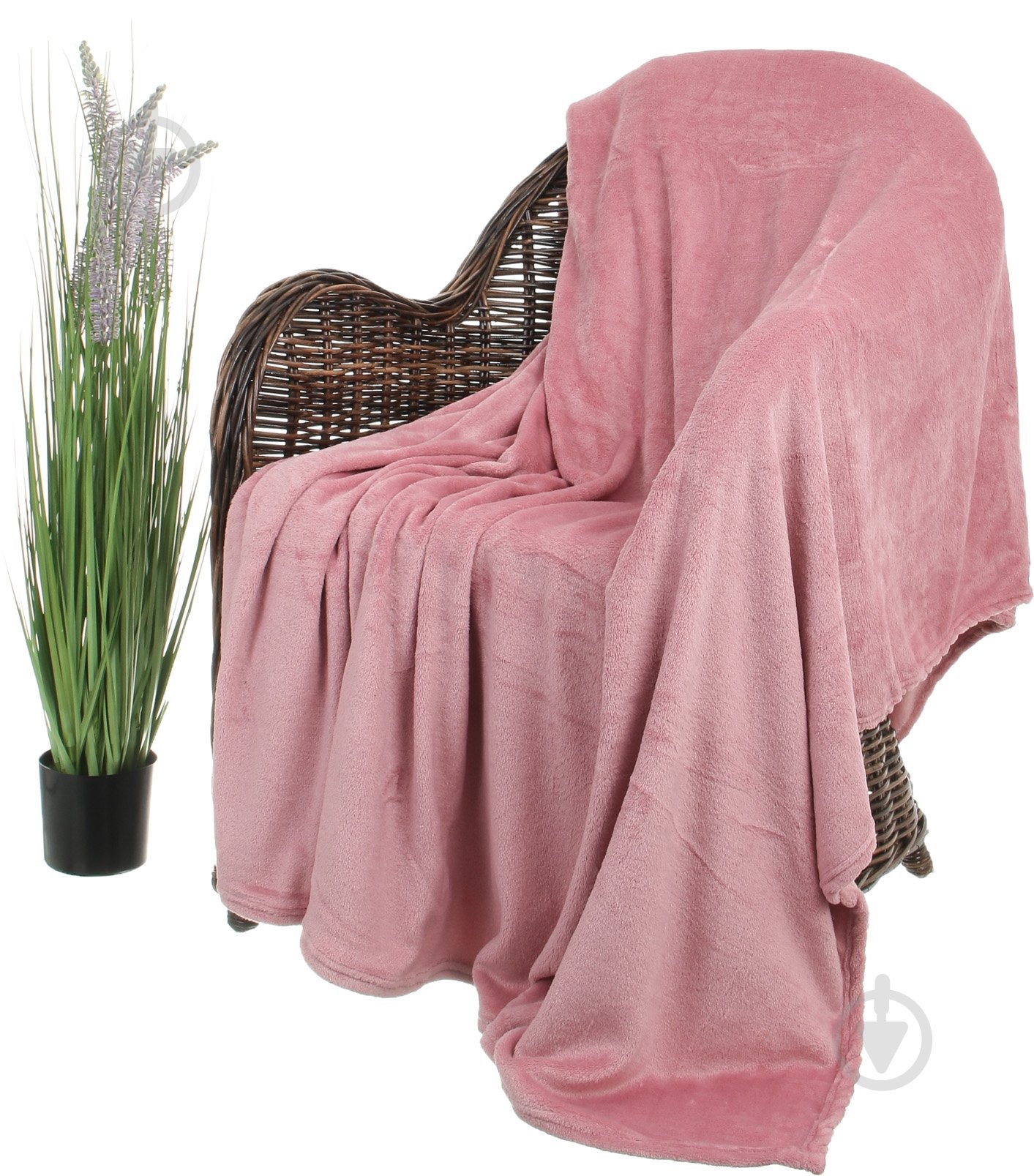 Плед Basic 200x220 см темно-розовый La Nuit - фото 1