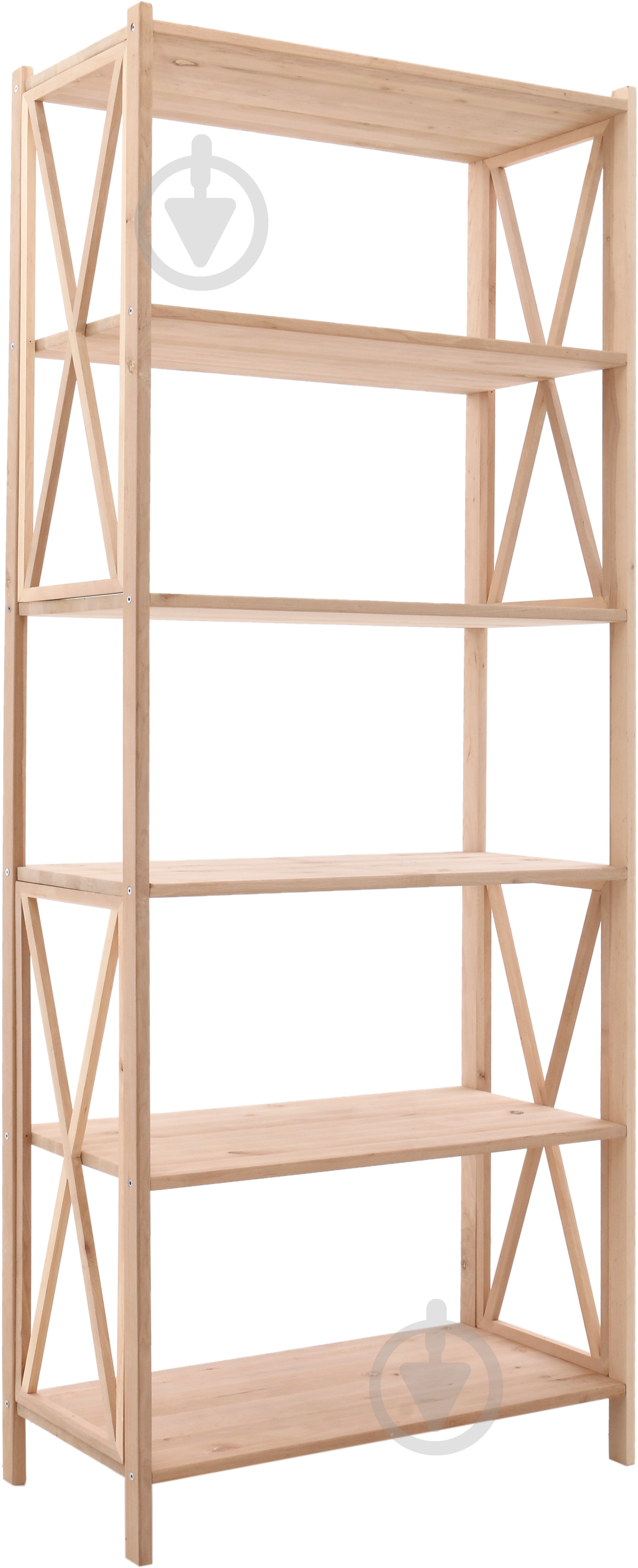 Стеллаж 1970x800x400 мм СПМК №579 ольха дерево полки 6 шт. без покрытия - фото 1
