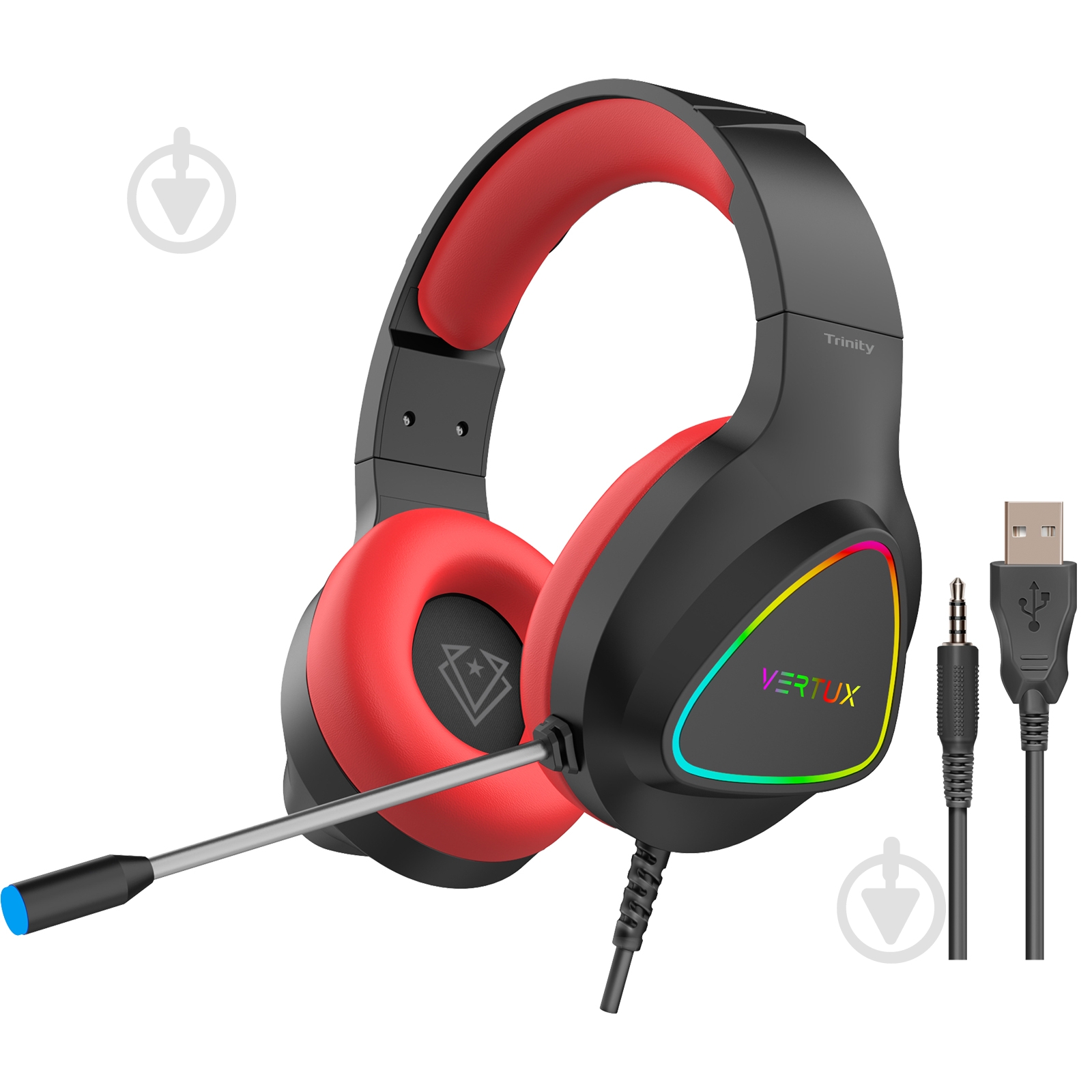 Наушники Vertux Trinity 7.1 Mini Jack 3.5 мм (trinity.red) - фото 1 Наушники Vertux Trinity 7.1 Mini Jack 3.5 мм (trinity.red) - фото 1