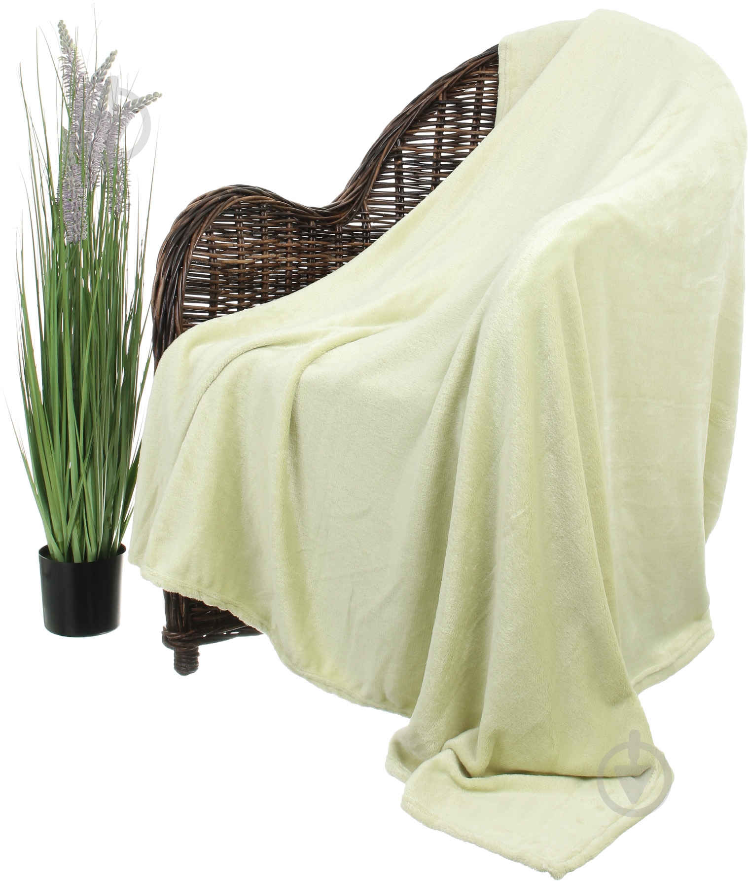 Плед Basic 160x200 см оливковый La Nuit - фото 1