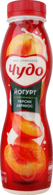 Йогурт Чудо питьевой Персик-абрикос 2.5 % 260 г - фото 1