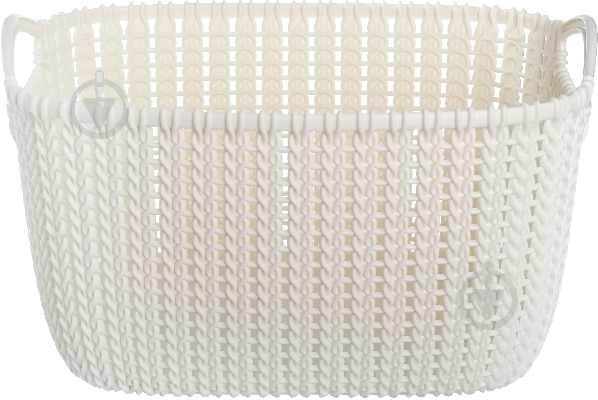 Корзина для хранения пластиковая Curver 226391 Knit S прямоугольный белый 170x300x220 мм - фото 2