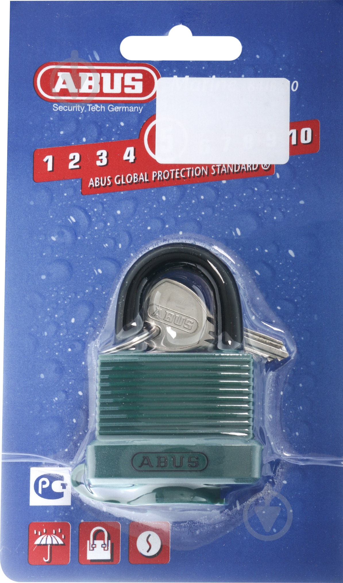 Замок навесной  Abus 717AL/45 зеленый - фото 4