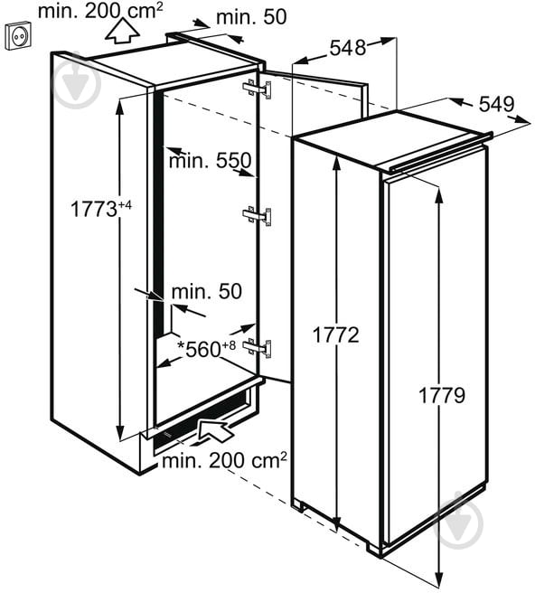 Встраиваемый холодильник Electrolux RRS3DF18S - фото 4