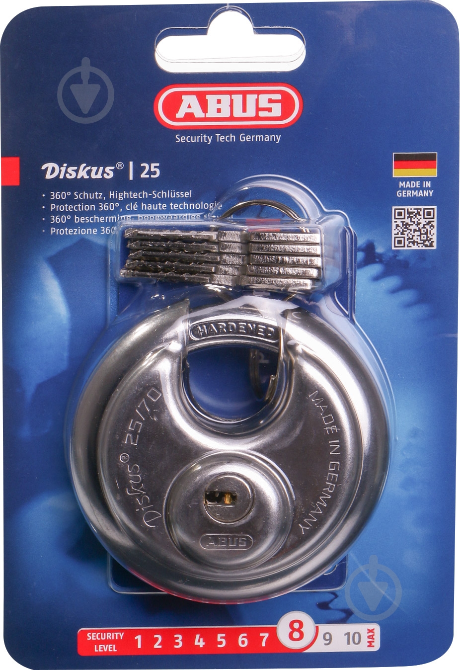 Замок навесной Abus 25/70 сталь - фото 3 Замок навесной Abus 25/70 сталь - фото 3