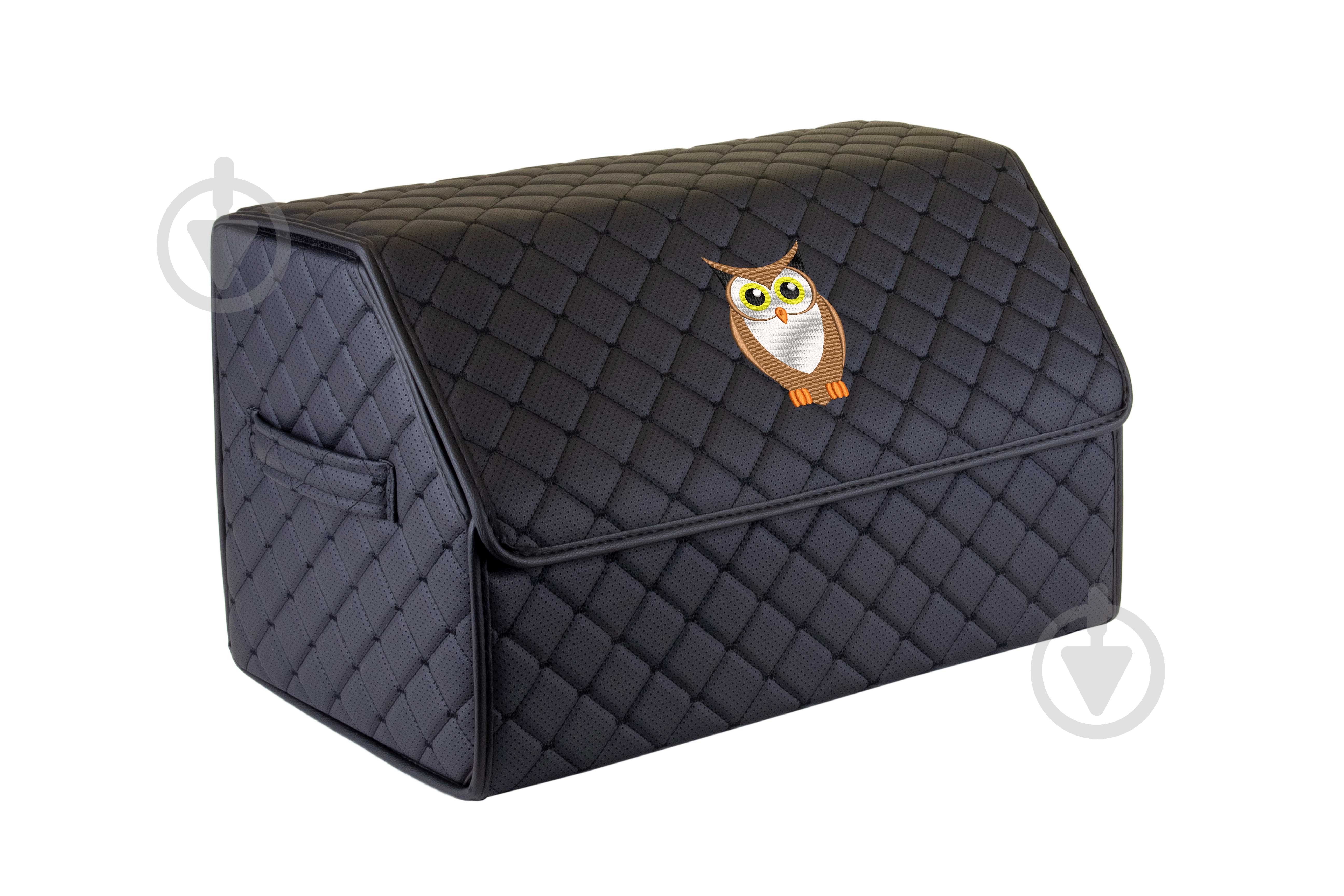 Сумка автомобільна ECO M 30x30x50 см Сова EVAtech чорний - фото 1