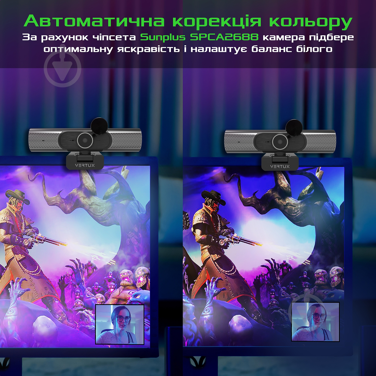 Веб-камера Vertux VertuCam-4K UHD USB (vertucam-4k.black) - фото 5 Веб-камера Vertux VertuCam-4K UHD USB (vertucam-4k.black) - фото 5