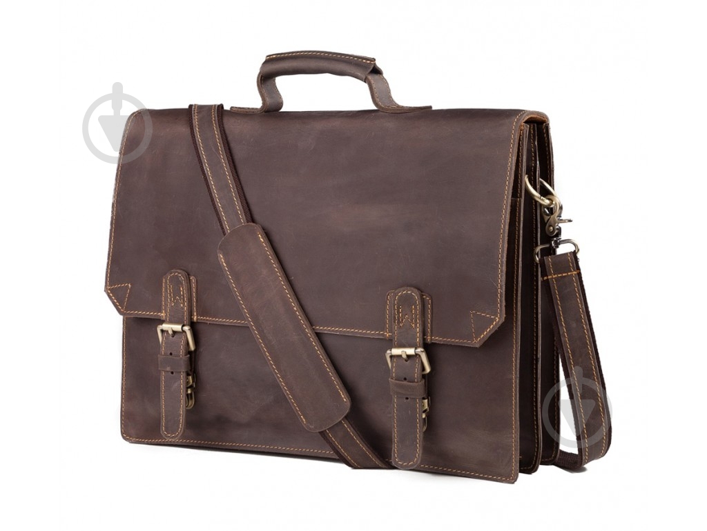 Портфель мужской Tiding Bag GA2095R коричневый - фото 1