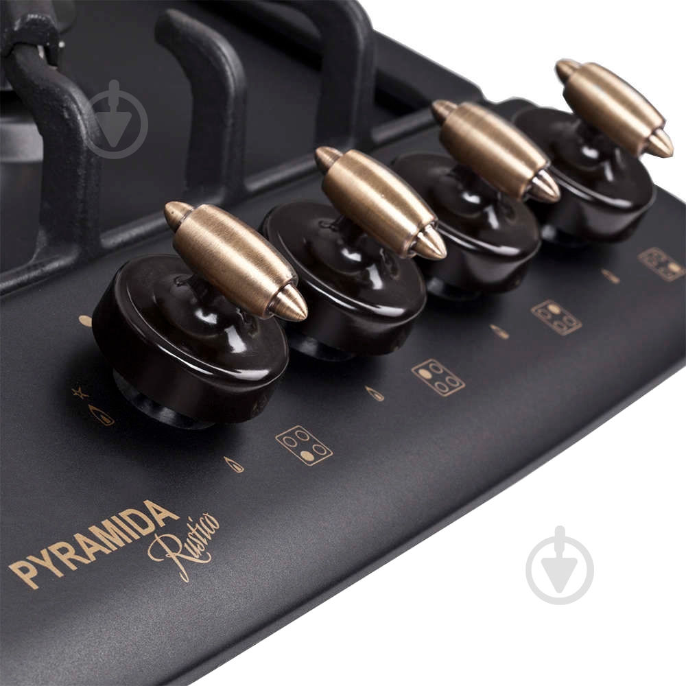 Варочная поверхность газовая Pyramida PF 640 STEL-E/A BLACK - фото 5