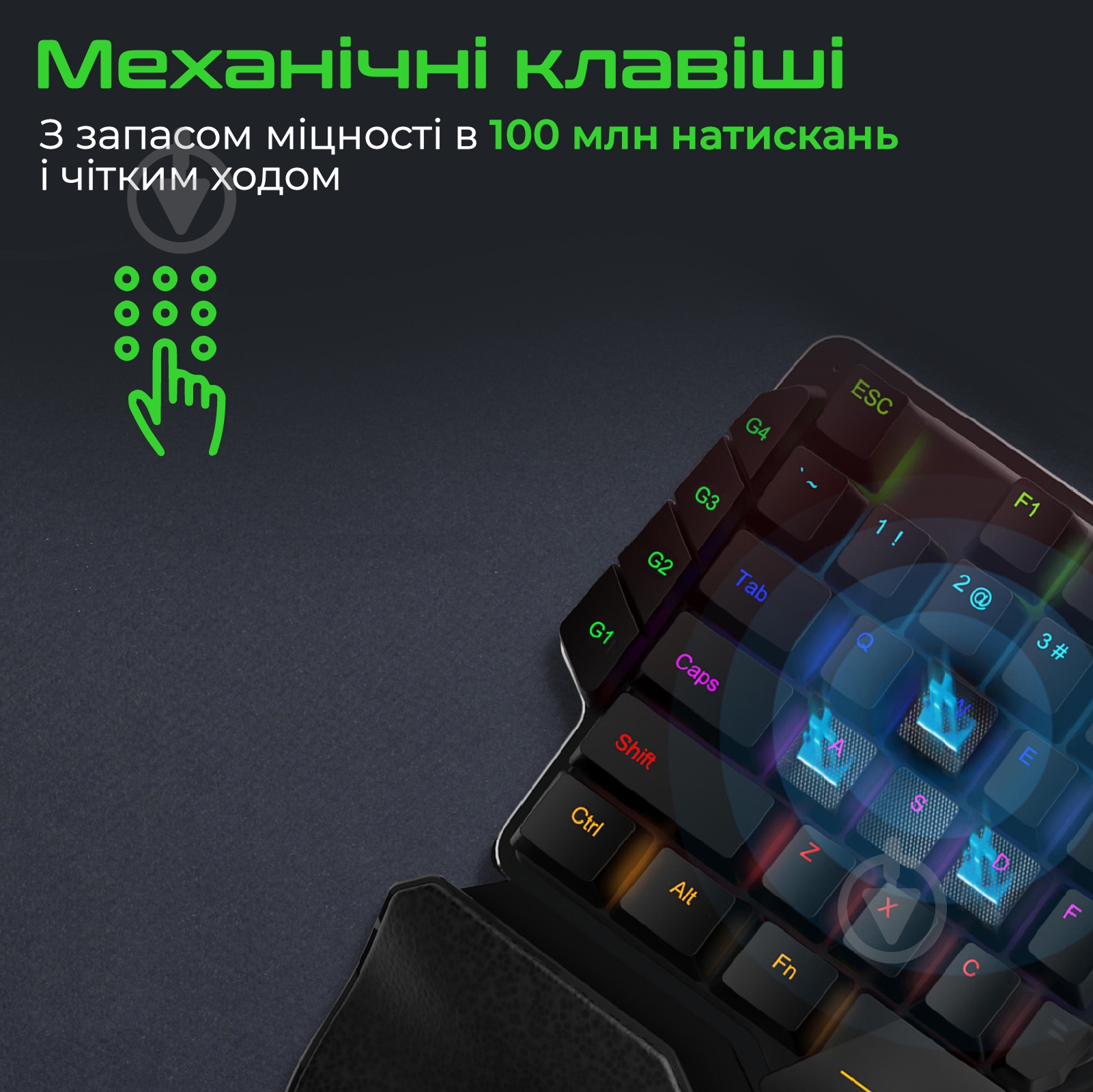 Клавиатура Vertux (combat.black) Кейпад Combat (combat.black) black - фото 4