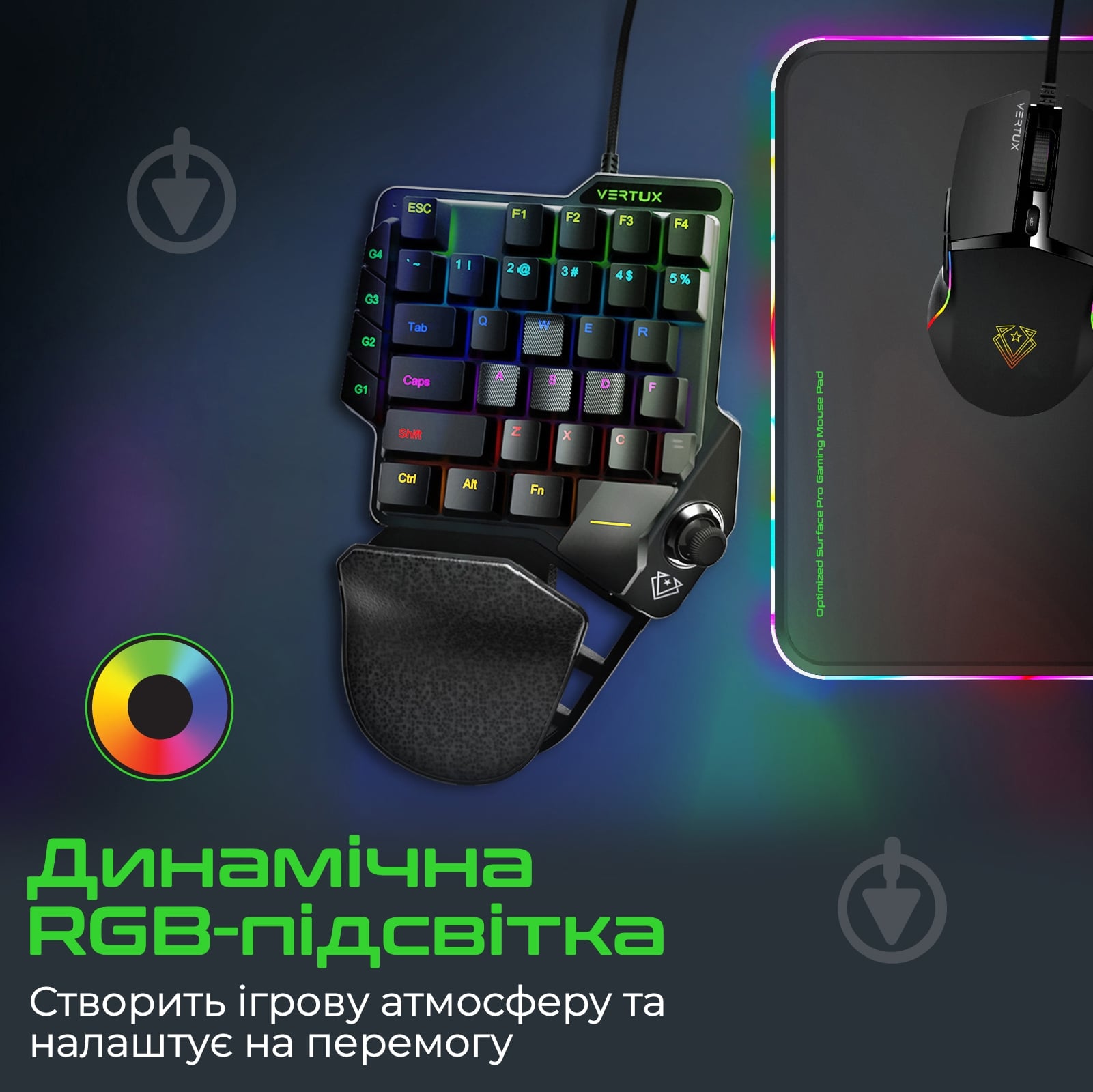 Клавиатура Vertux (combat.black) Кейпад Combat (combat.black) black - фото 7