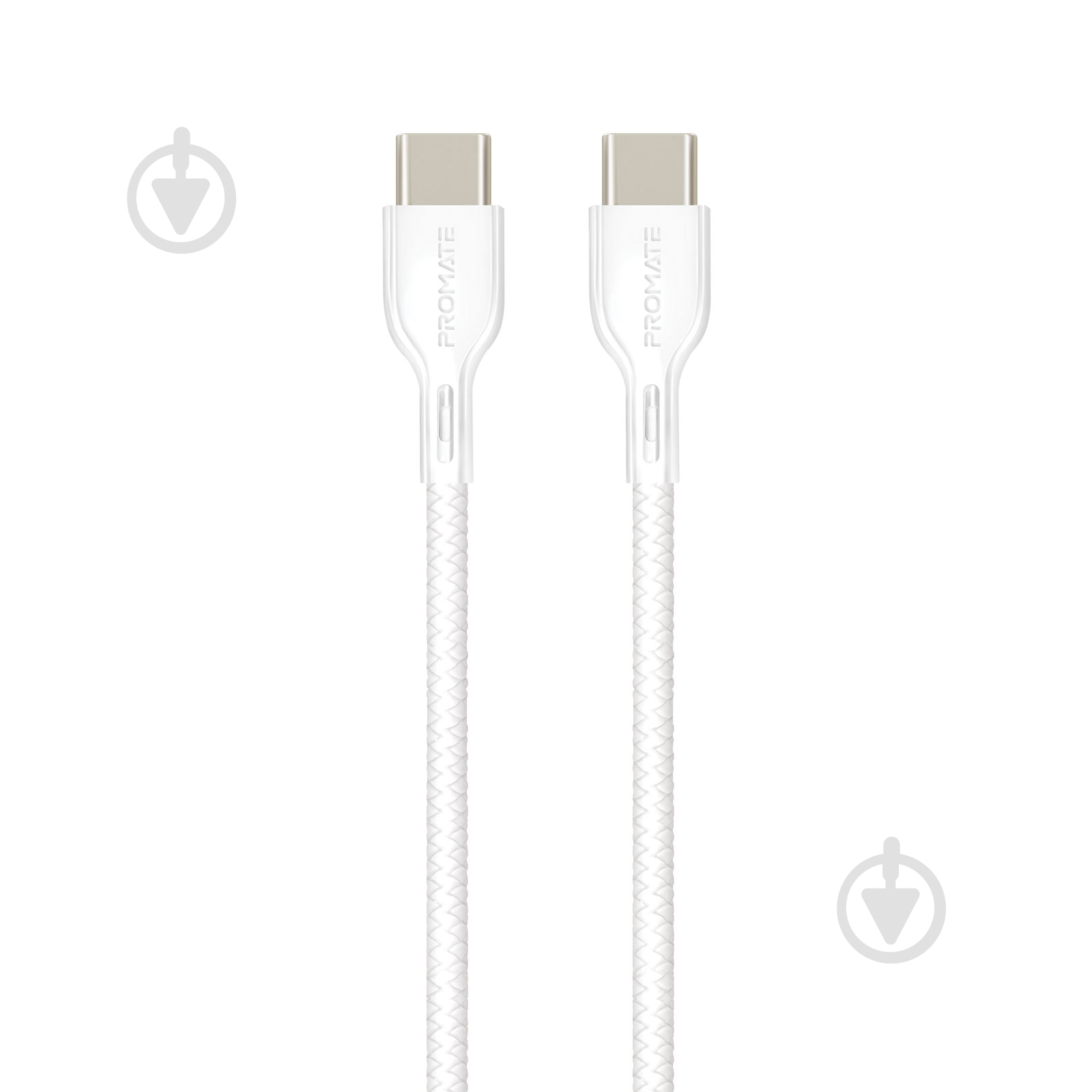 Кабель Promate PowerBeam-CC2 Type-C – Type-C 2 м white (powerbeam-cc2.white) - фото 1 Кабель Promate PowerBeam-CC2 Type-C – Type-C 2 м white (powerbeam-cc2.white) - фото 1