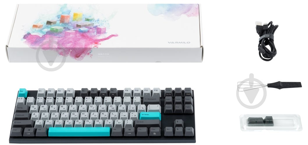 Клавиатура Varmilo MA87M Moonlight EC Sakura V2 (MA87MO2W/LLPN2RB) grey - фото 8